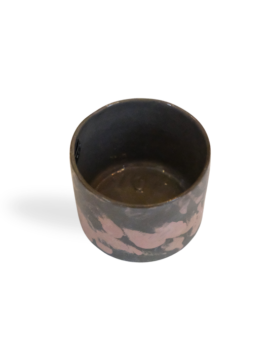 Earthtone Shot 8×7 cm Abstract Handmade Ceramic Cup