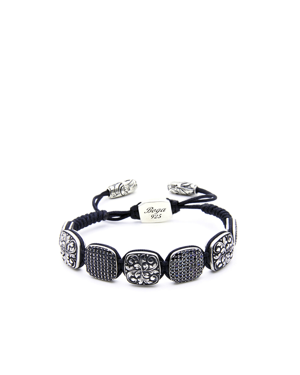 Engraved Rsd Zc Snake Men’s Silver Bracelet