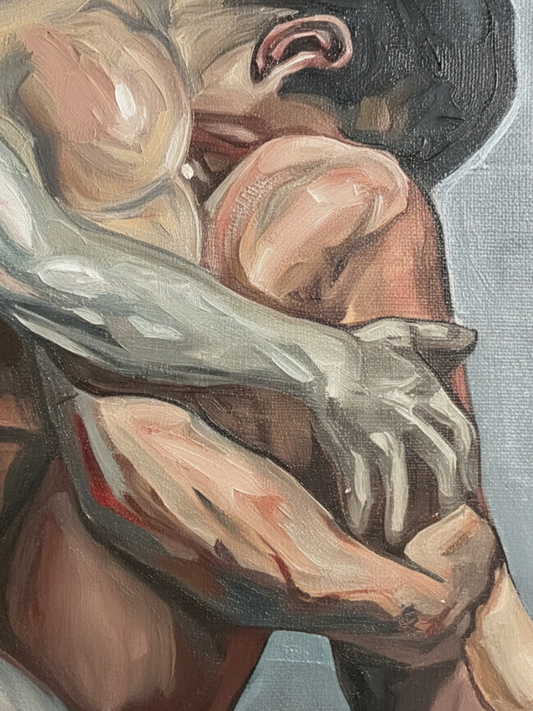 Healer Woman 90×90cm Figurative Expressionism Surrealism Oil Painting