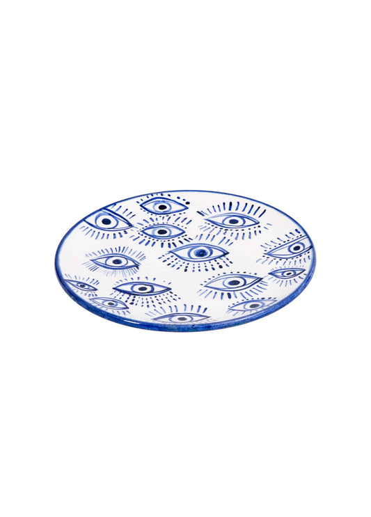 Inner Eye Handmade Multi-Eye Ceramic Dessert Plate (18 cm)