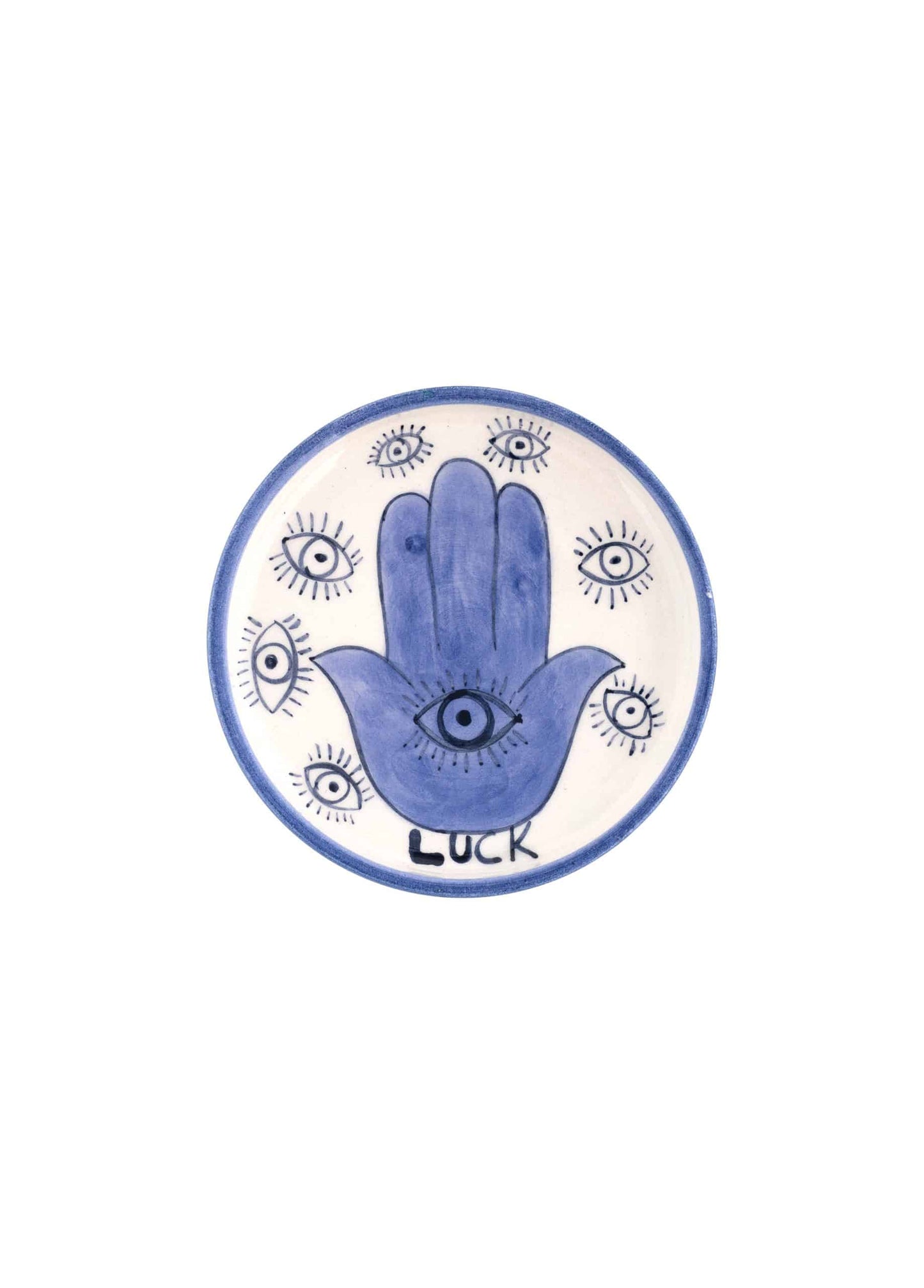 Inner Eye Handmade LUCK Fatma's Hand Ceramic Mini Plate