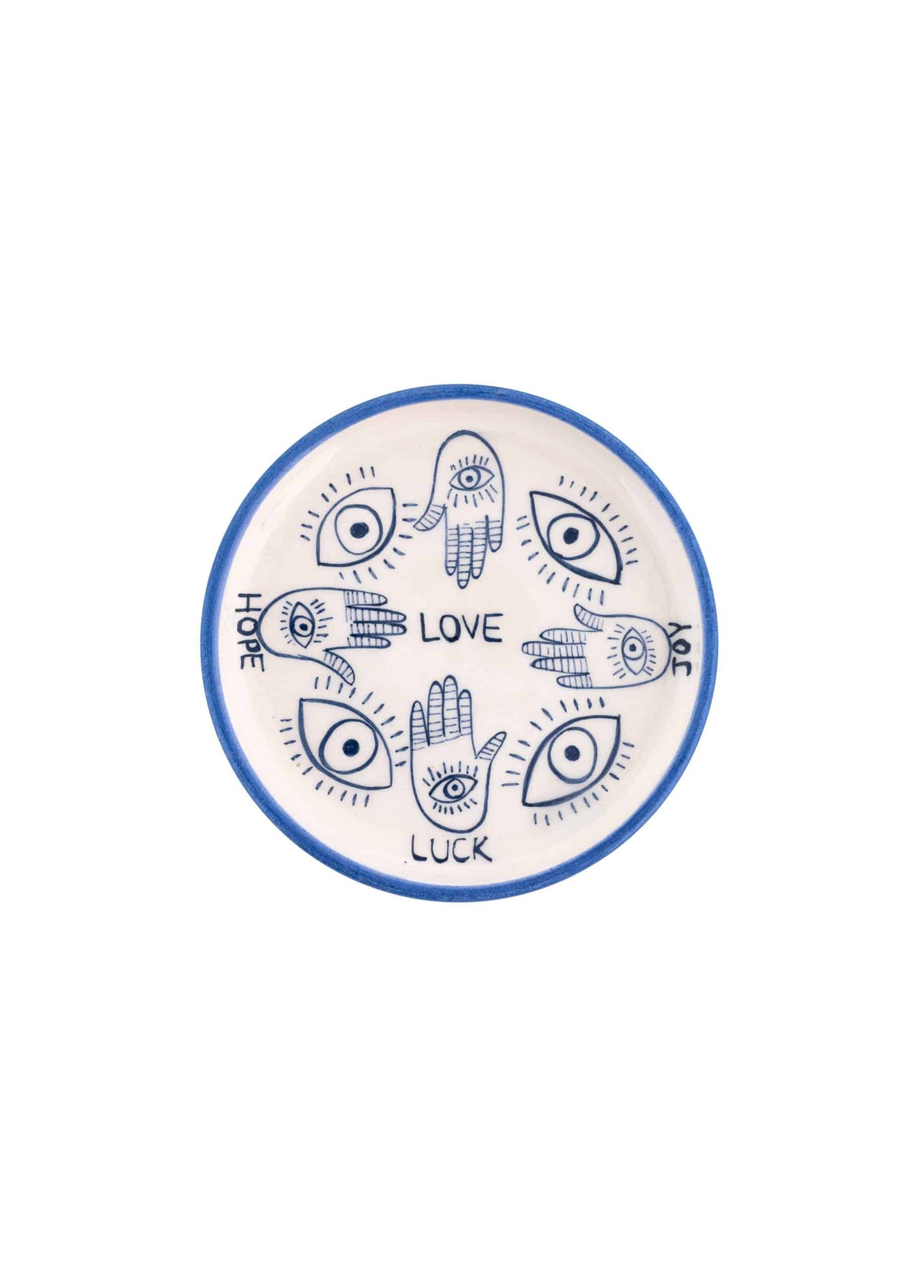 Inner Eye Handmade Hope-Love-Luck-Joy Ceramic Mini Plate
