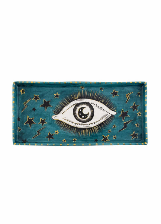 Inner Eye Handmade Green Eye Ceramic Tray