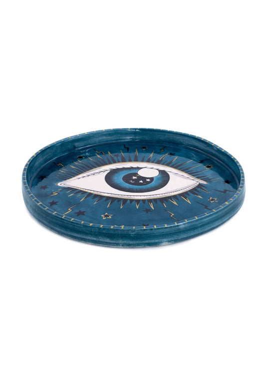 Inner Eye Handmade Round Ceramic Tray