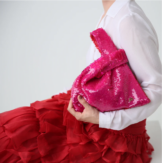 Jade In Red/ Fuchsia Sequin