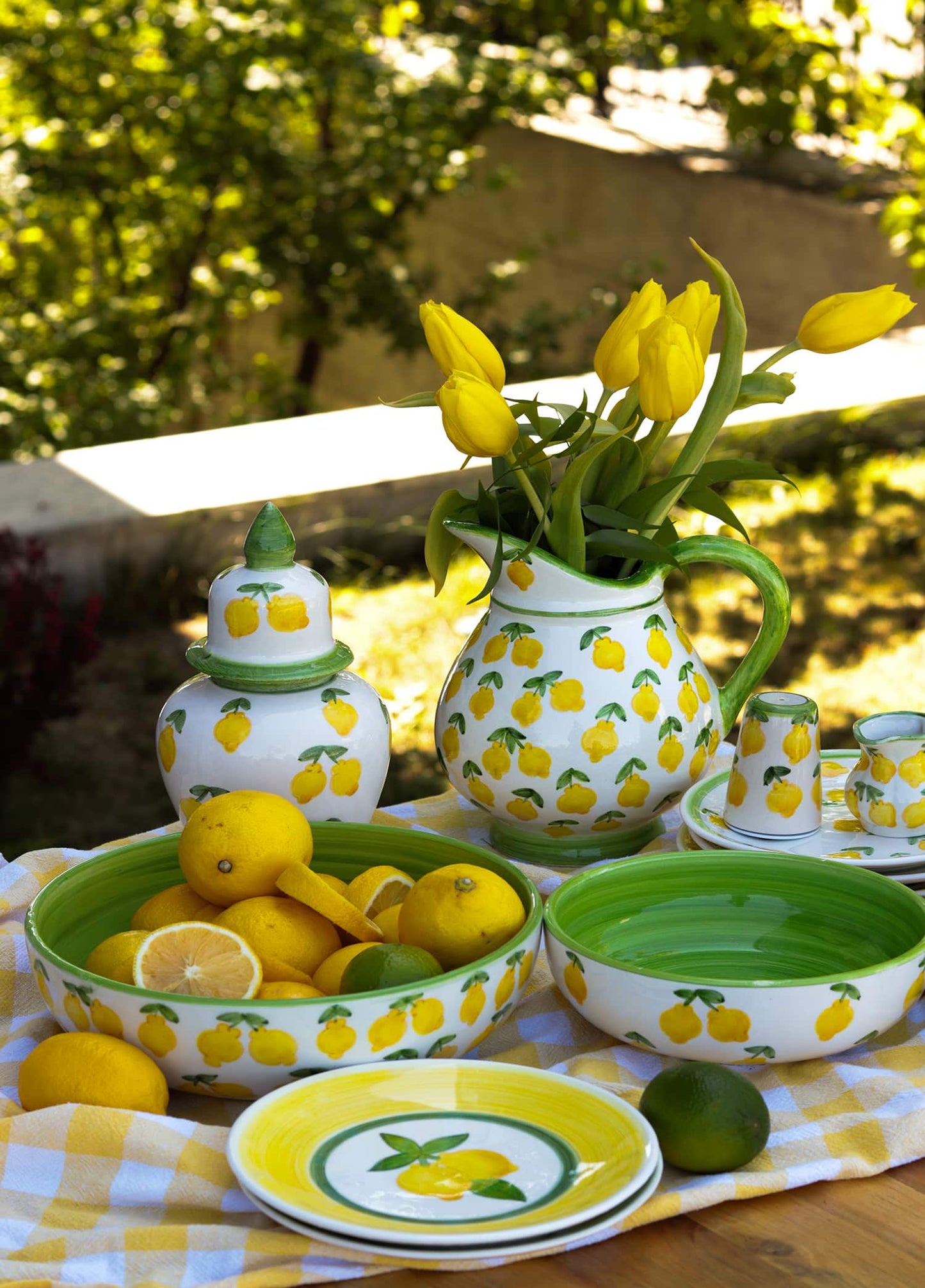 Lemon Splash Handmade Ceramic Classic Carafe