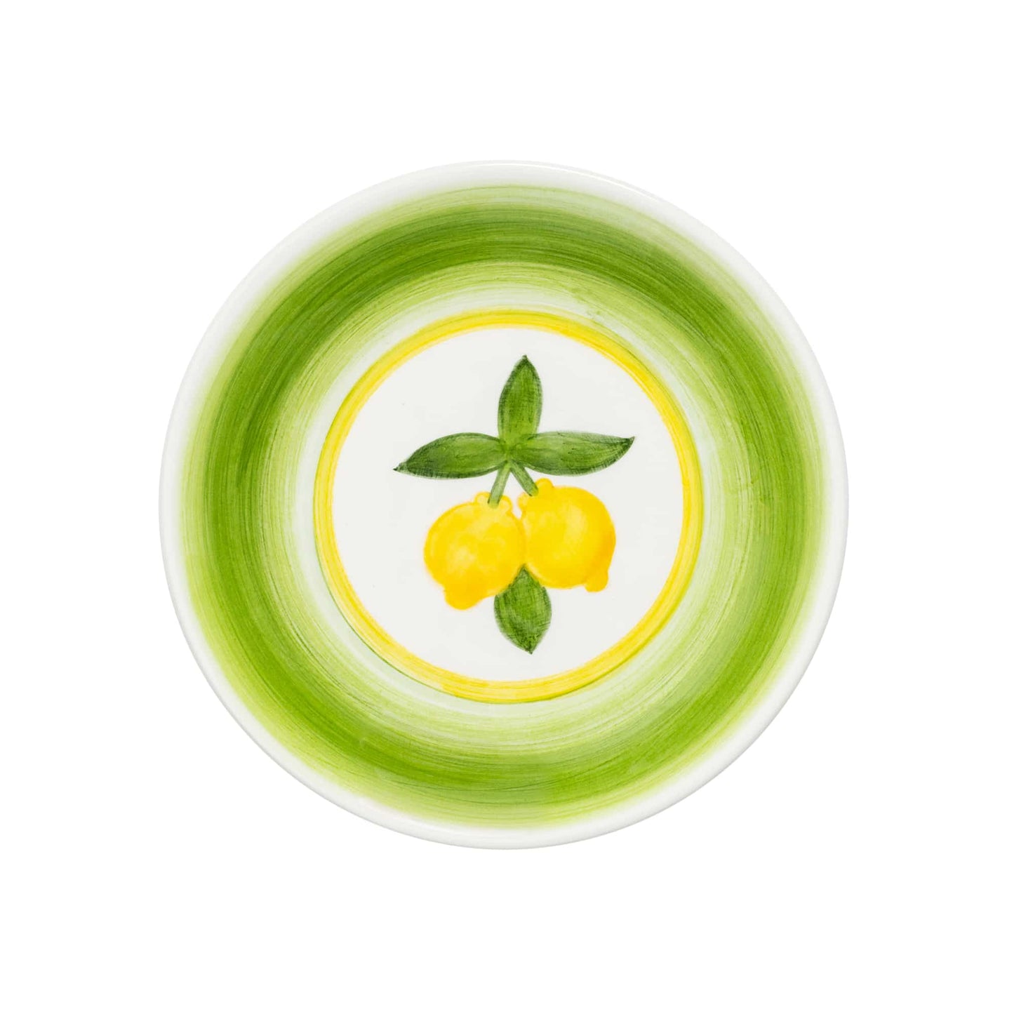 Lemon Splash Handmade Ceramic Green Cake Plate 18 cm