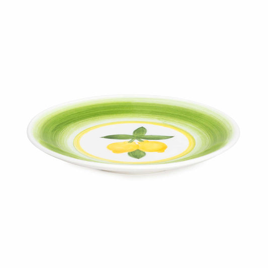 Lemon Splash Handmade Ceramic Green Cake Plate 18 cm