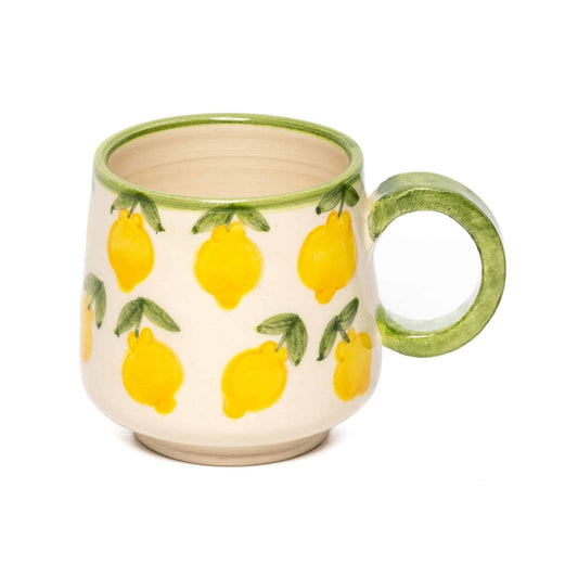 Lemon Splash Handmade Ceramic Mug With Handle
