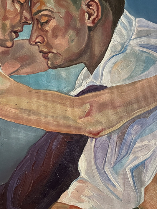 Love Transition 90×90cm Figurative Expressionism Surrealism Oil Painting