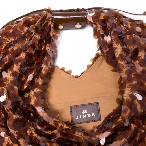 Mini Agnes In Brown Sequin