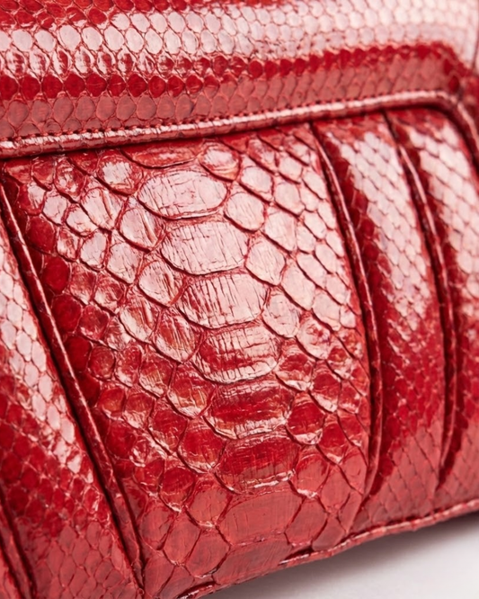 Malibu Italian Python Clutch Handbag