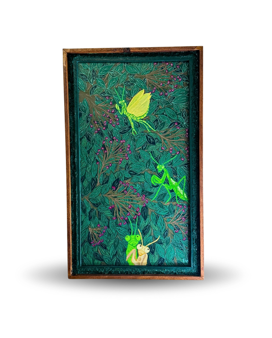 Mantis 37x62cm Neo-Organic Surrealist Painting