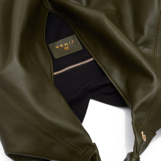 Maxi Ritz In Olive Green Leather