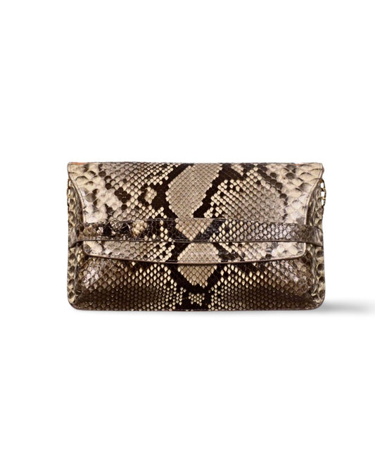 Metropolis Italian Python Leather Handbag