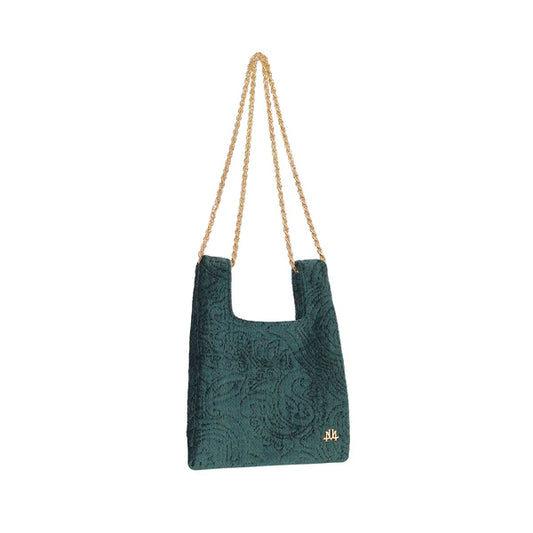 Micro Ines In Hunter Green Silk Velvet