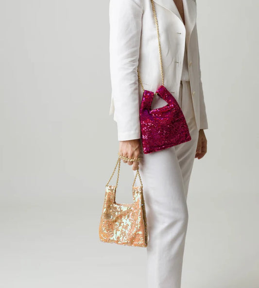 Micro Ines In Papaya/ Gold Sequin