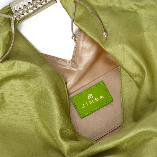 Mini Agnes In Lime Green Silk