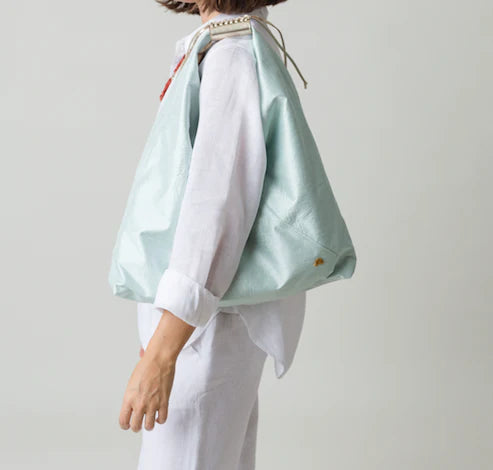 Mini Agnes In Mint Silk