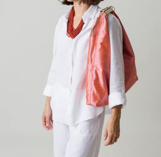 Mini Agnes In Rose Tan Silk