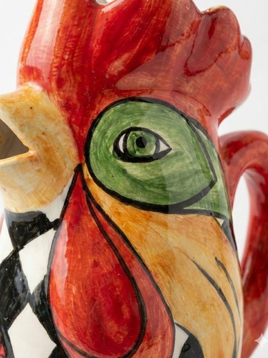 Monochrome Rooster Ceramic Carafe