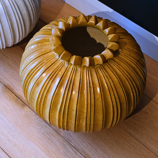 Nar - Sarı Mermer Vintage Saksı