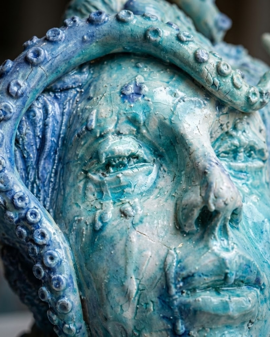 Oceanmind 32×20 cm Surrealist Figurative Ceramic Sculpture