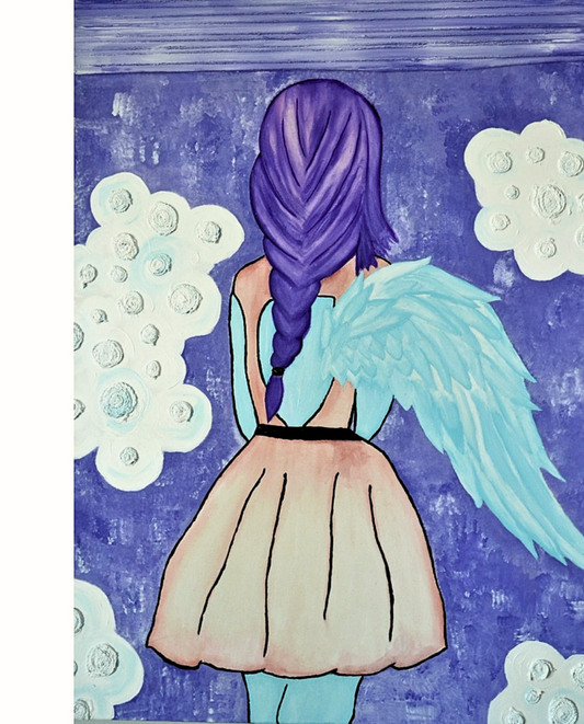 One Wing 110x90cm Neo-Organic Surrealist Painting