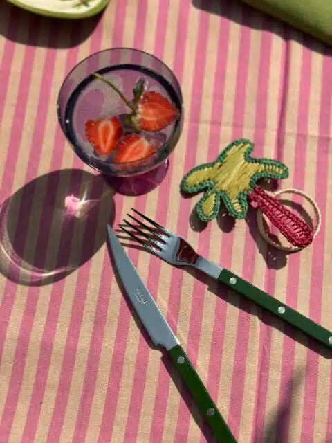 Palm Beach Handmade Pink Palm Napkin Ring Set of 2