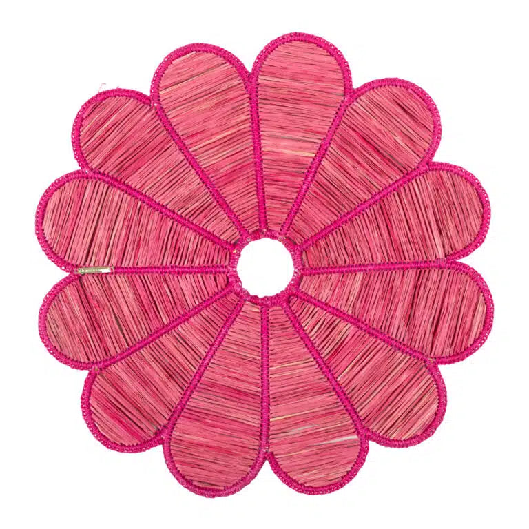 Palm Beach Handmade Pink Floral Placemat Set of 2 (40×40 cm)