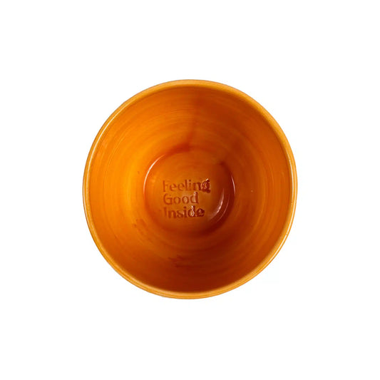 Palm Beach Handmade Orange Ceramic Mini Bowl (11 cm)
