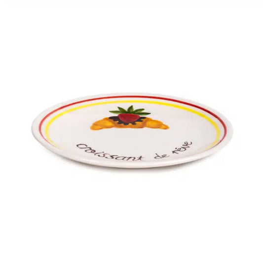 Petite Croissant Handmade Ceramic Dessert Plate (18 cm)