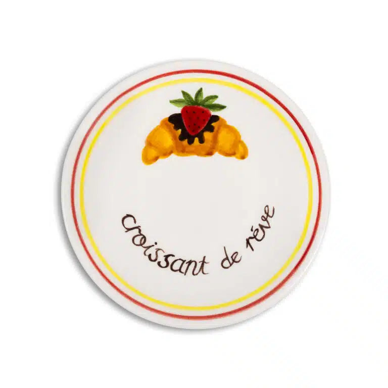 Petite Croissant Handmade Ceramic Dessert Plate (18 cm)