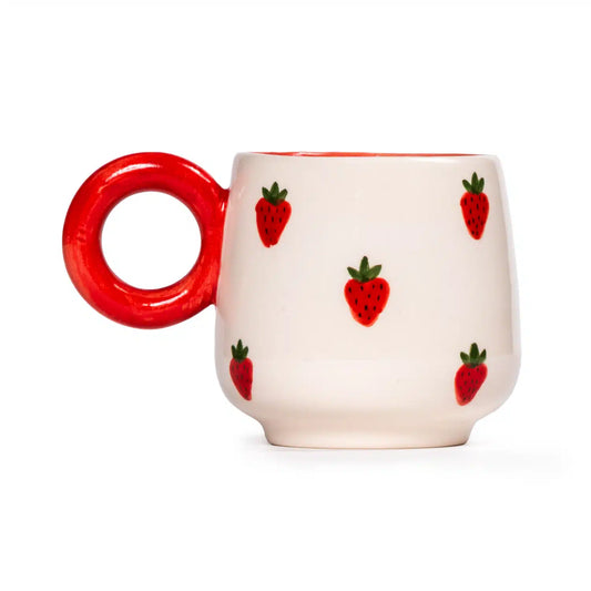Petite Berry & Strawberry Handmade Ceramic Mug