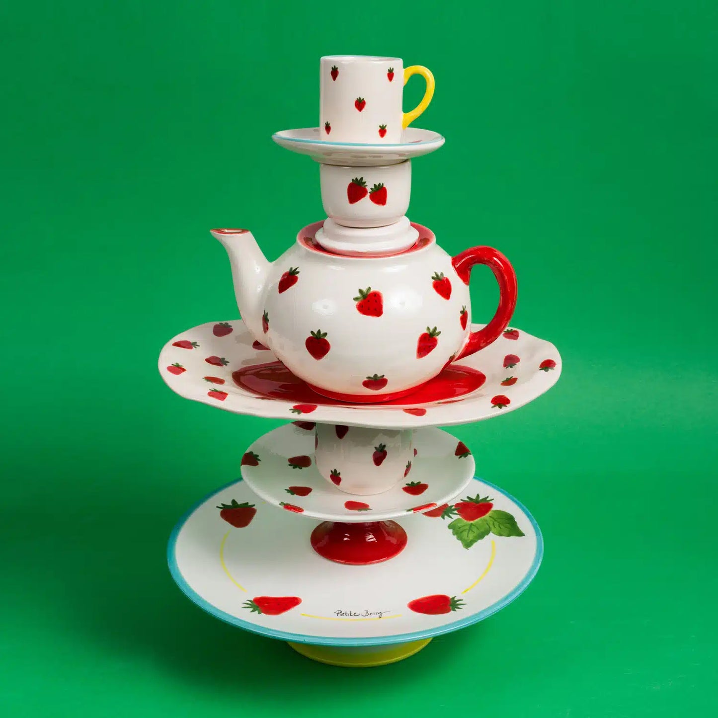 Petite Berry & Strawberry Handmade Ceramic Mug