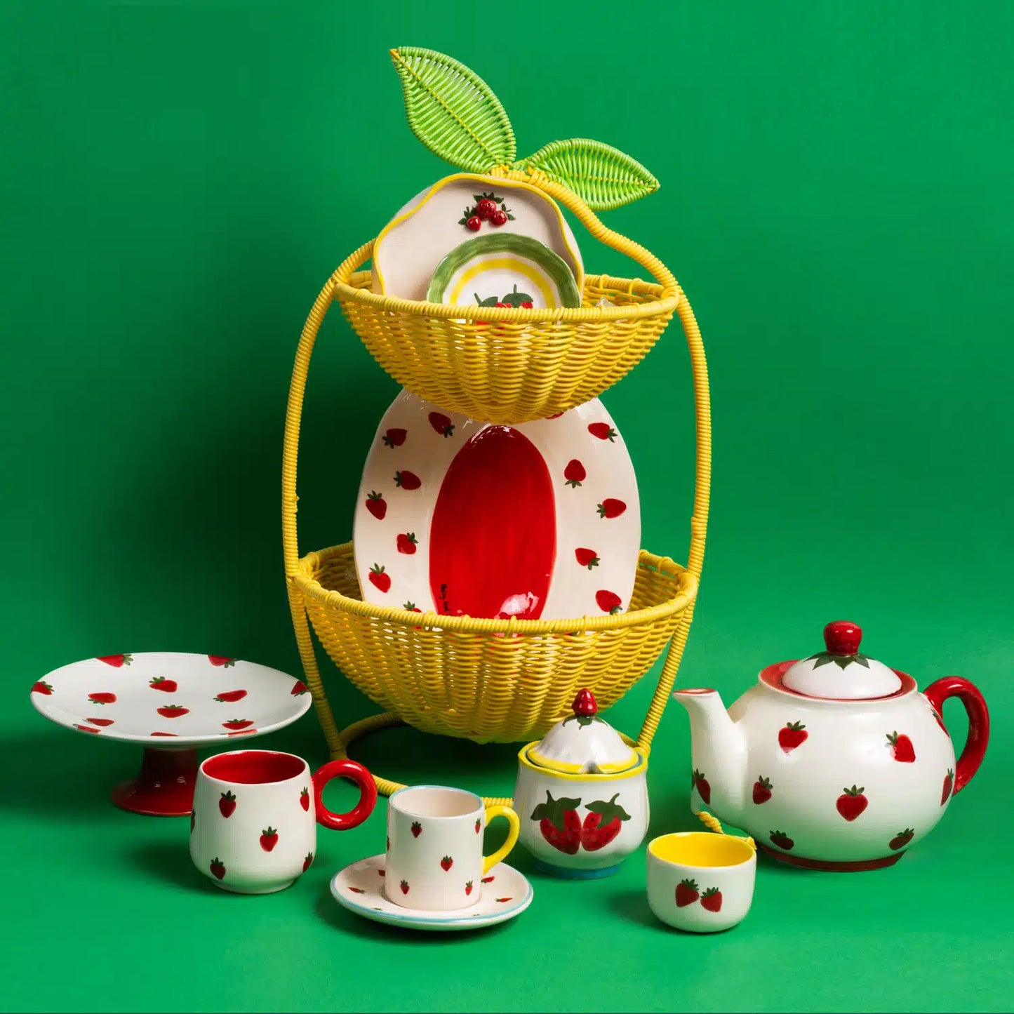 Petite Berry & Strawberry Handmade Ceramic Mug