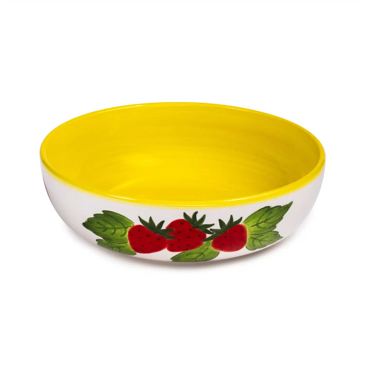 Petite Berry & Flowers Handmade Ceramic Big Salad Bowl (25 cm)