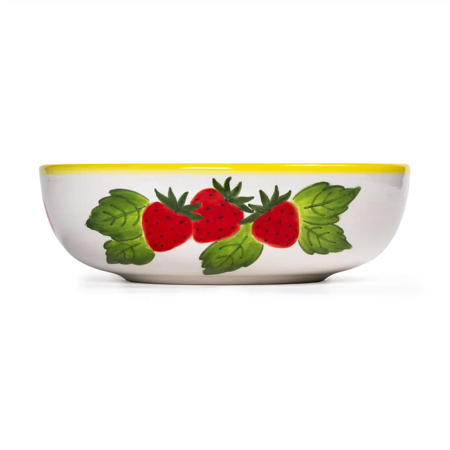Petite Berry & Flowers Handmade Ceramic Big Salad Bowl (25 cm)