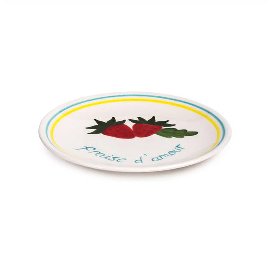 Petite Berry Handmade Ceramic Dessert Plate (18 cm)
