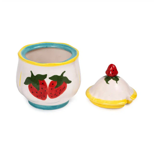 Petite Berry Handmade Ceramic Jam Jar