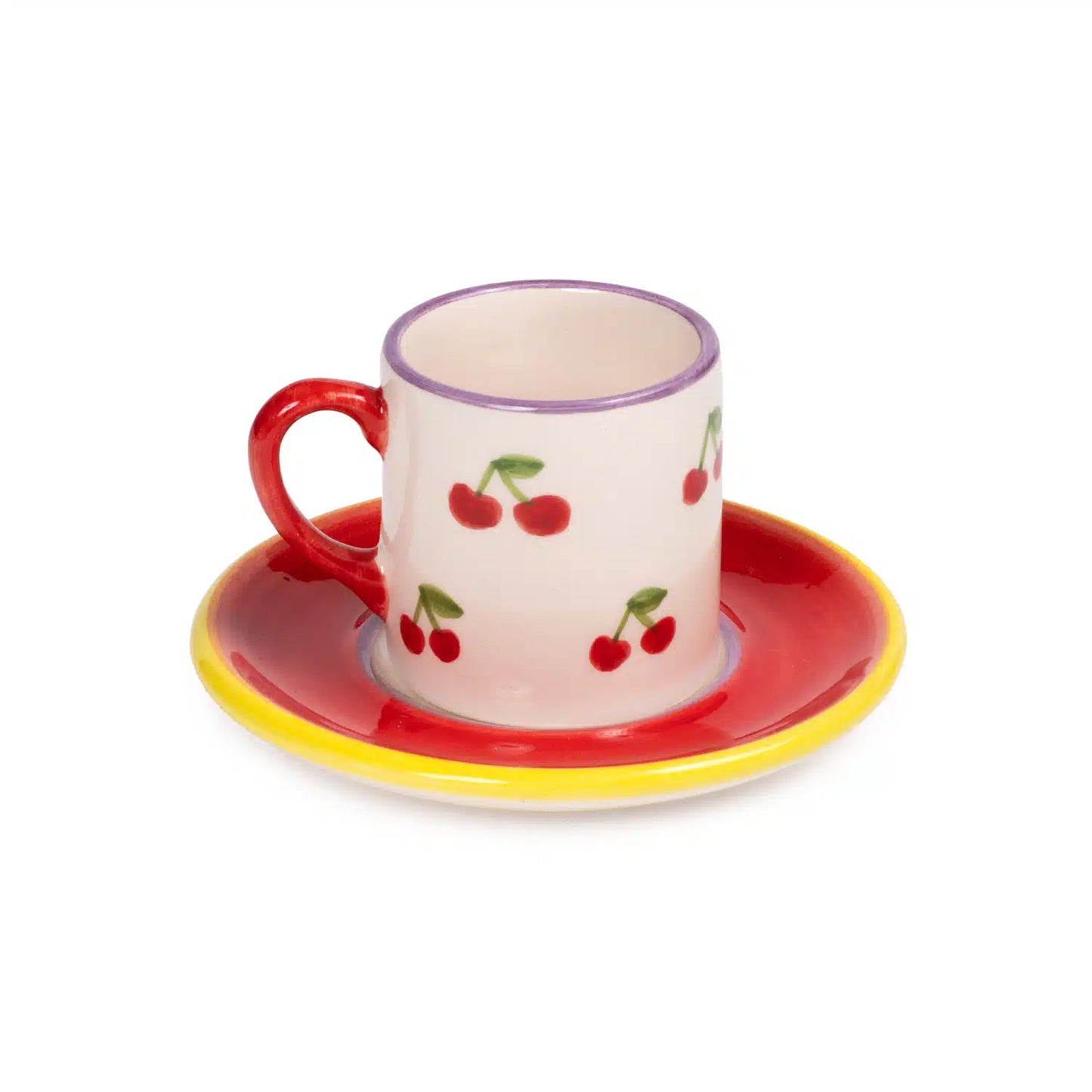 Petite Cherry Handmade Ceramic Coffee Cup Set