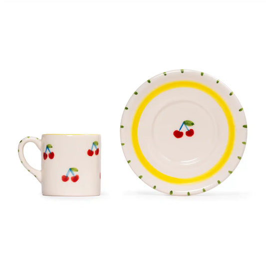 Petite Handmade Ceramic Coffee Cup Set of 2 with Special Gift Box