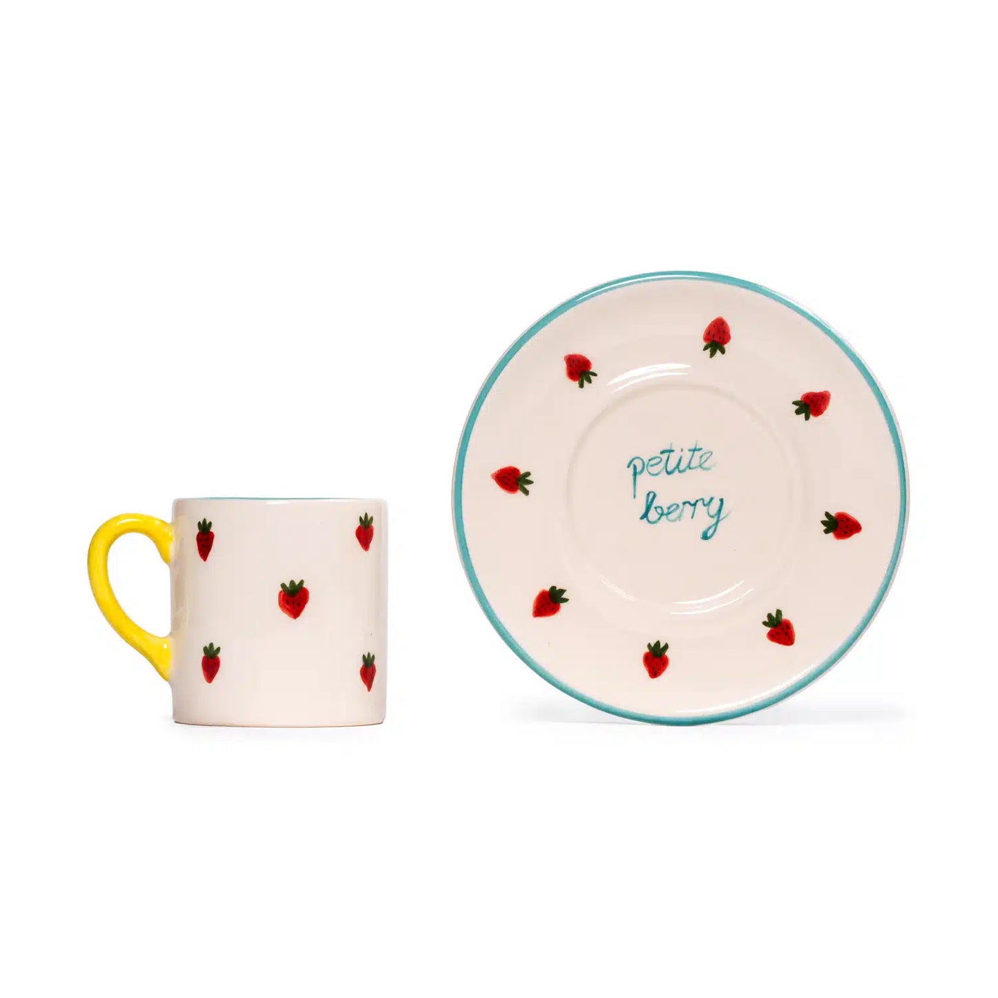 Petite Handmade Ceramic Coffee Cup Set of 2 with Special Gift Box