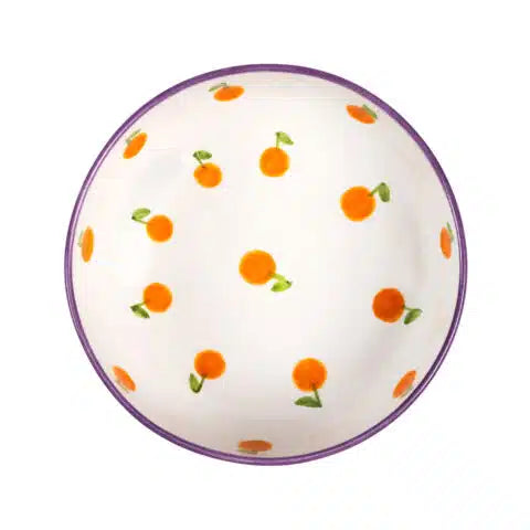 Petite Orange Handmade Ceramic Midi Salad Bowl (20 cm)