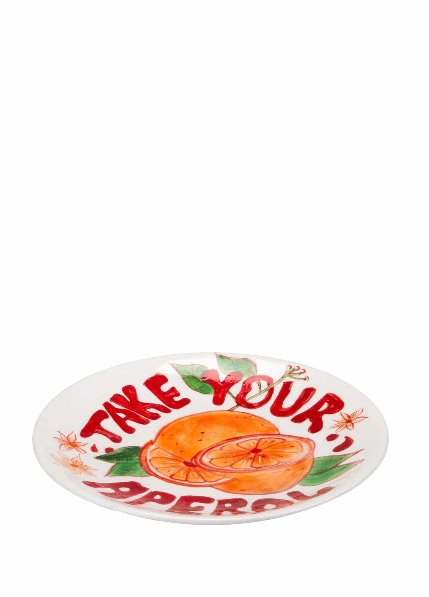 Take Your Aperol Pop-Up Cocktail Handmade Ceramic Plate 15 cm