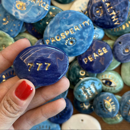 Motivasyon Set — Handmade Ceramic Decorative Eye Beads (100 Pieces)