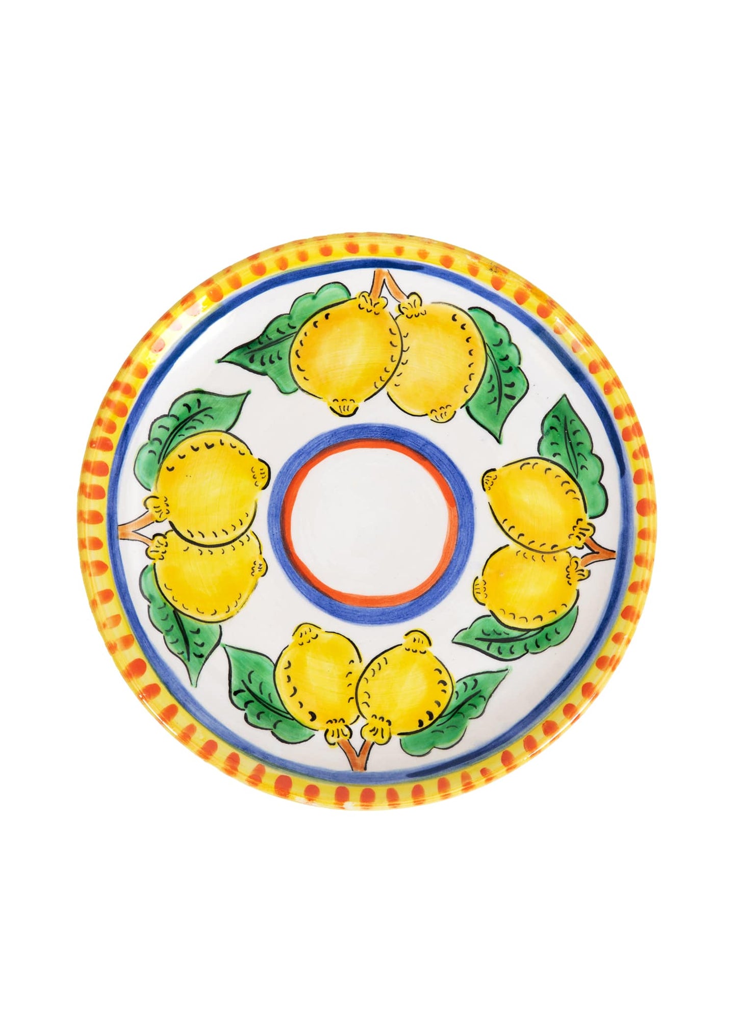 Sicilian Lemon Handmade Ceramic Dessert Plate (22 cm)