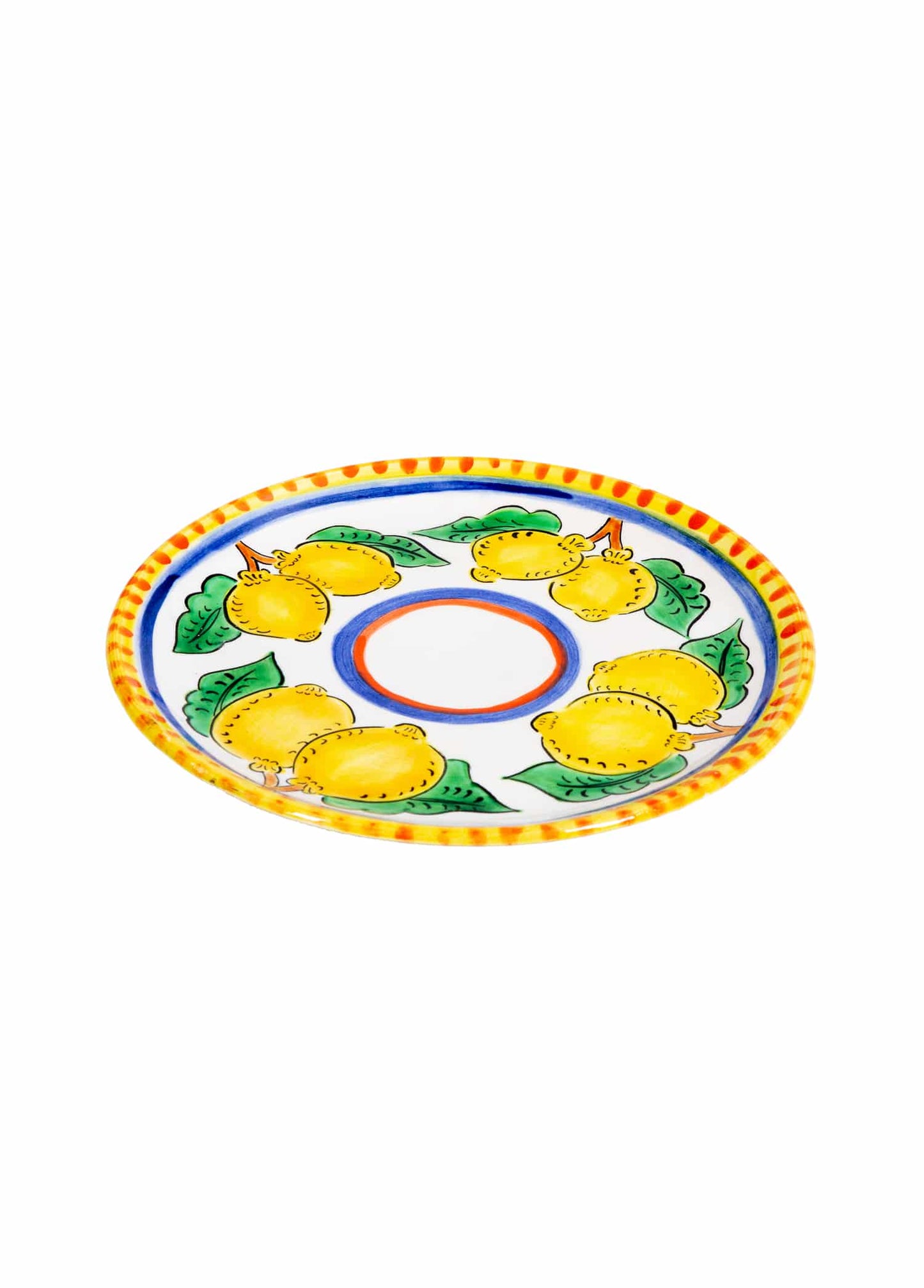 Sicilian Lemon Handmade Ceramic Dessert Plate (22 cm)