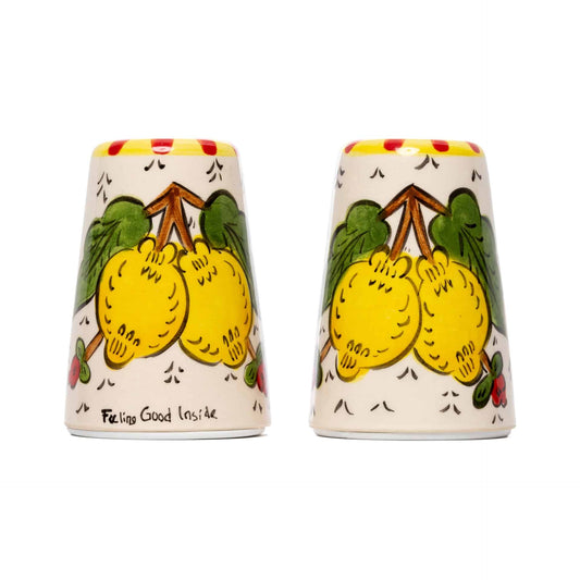 Sicilian Lemon Handmade Ceramic Salt & Pepper Shakers