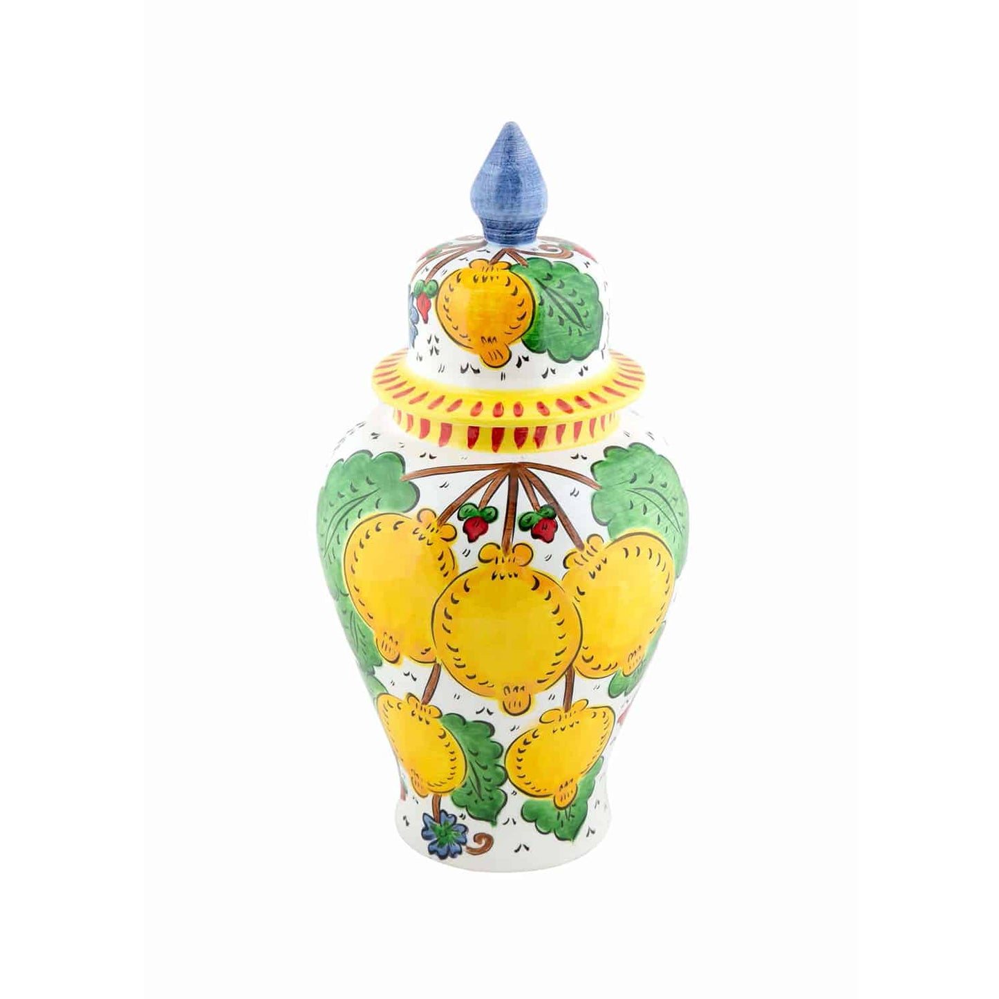 Sicilian Lemon Handmade Decorative Large Ceramic Vase (35 cm)